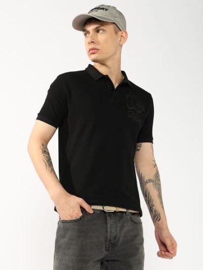 Men Tiger Crest Regular Fit Polo T-Shirt