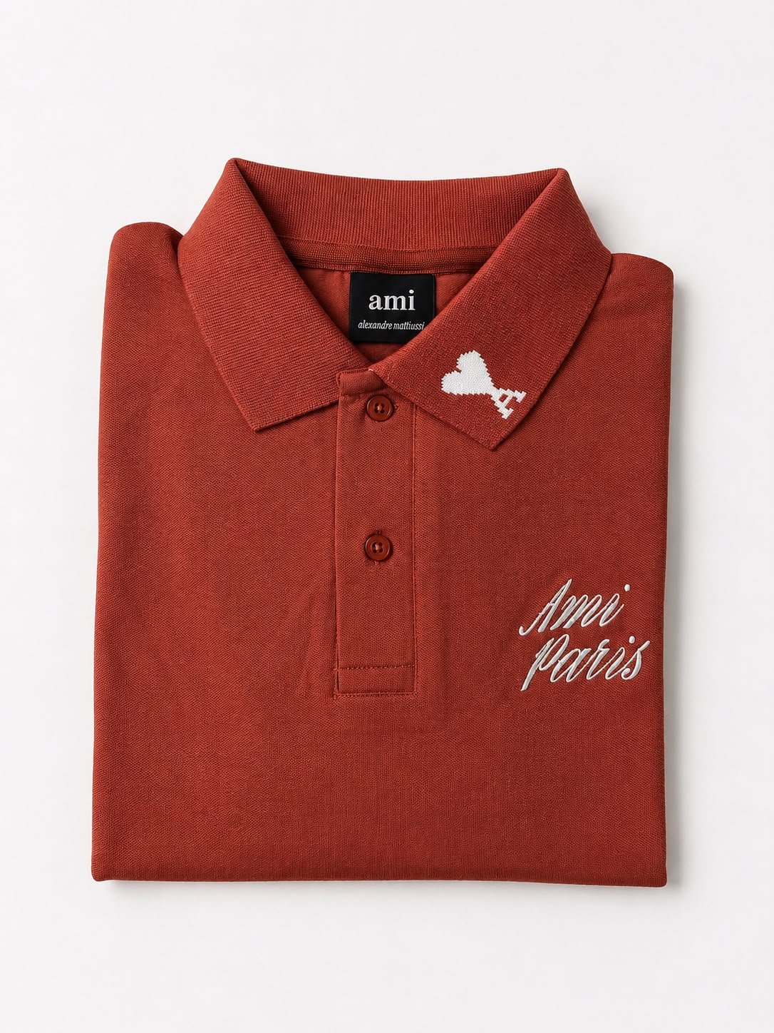 Ami Paris Orange Premium Polo Tshirt