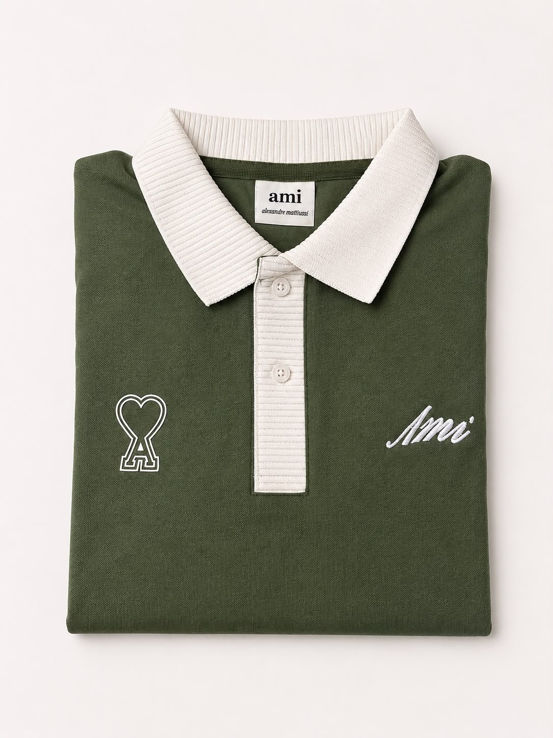 Ami Paris Green Premium Polo Tshirt