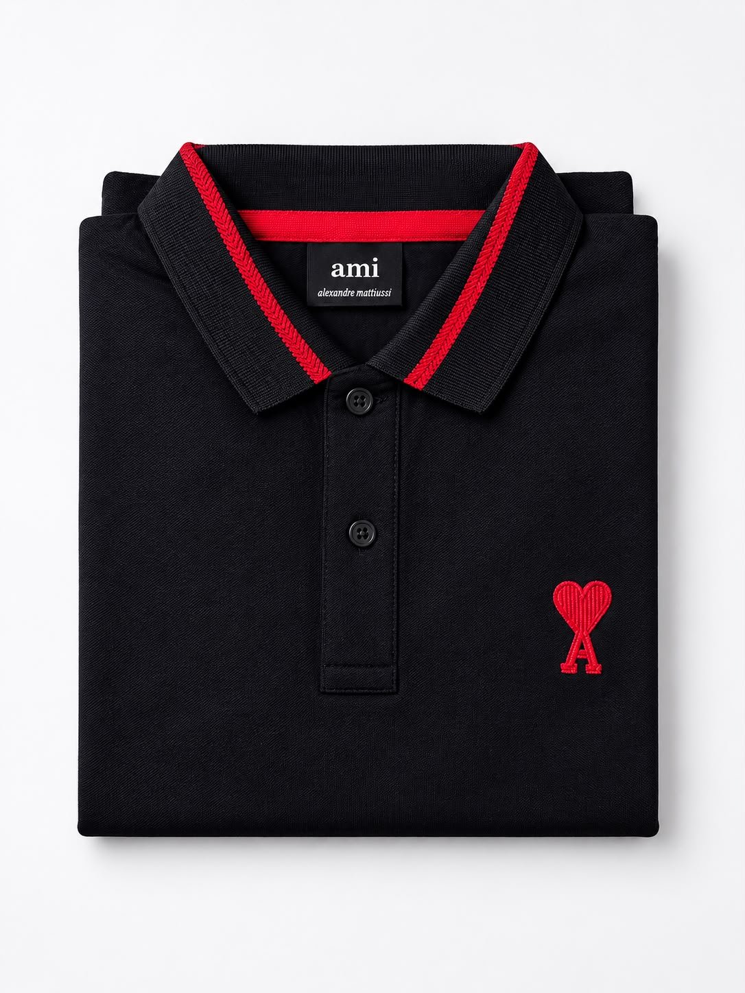 Ami Paris Black Premium Polo Tshirt