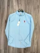Imported Sky Blue Shirt Color Oxford Lycra Shirt