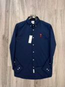 Imported Navy Blue Shirt Color Oxford Lycra Shirt