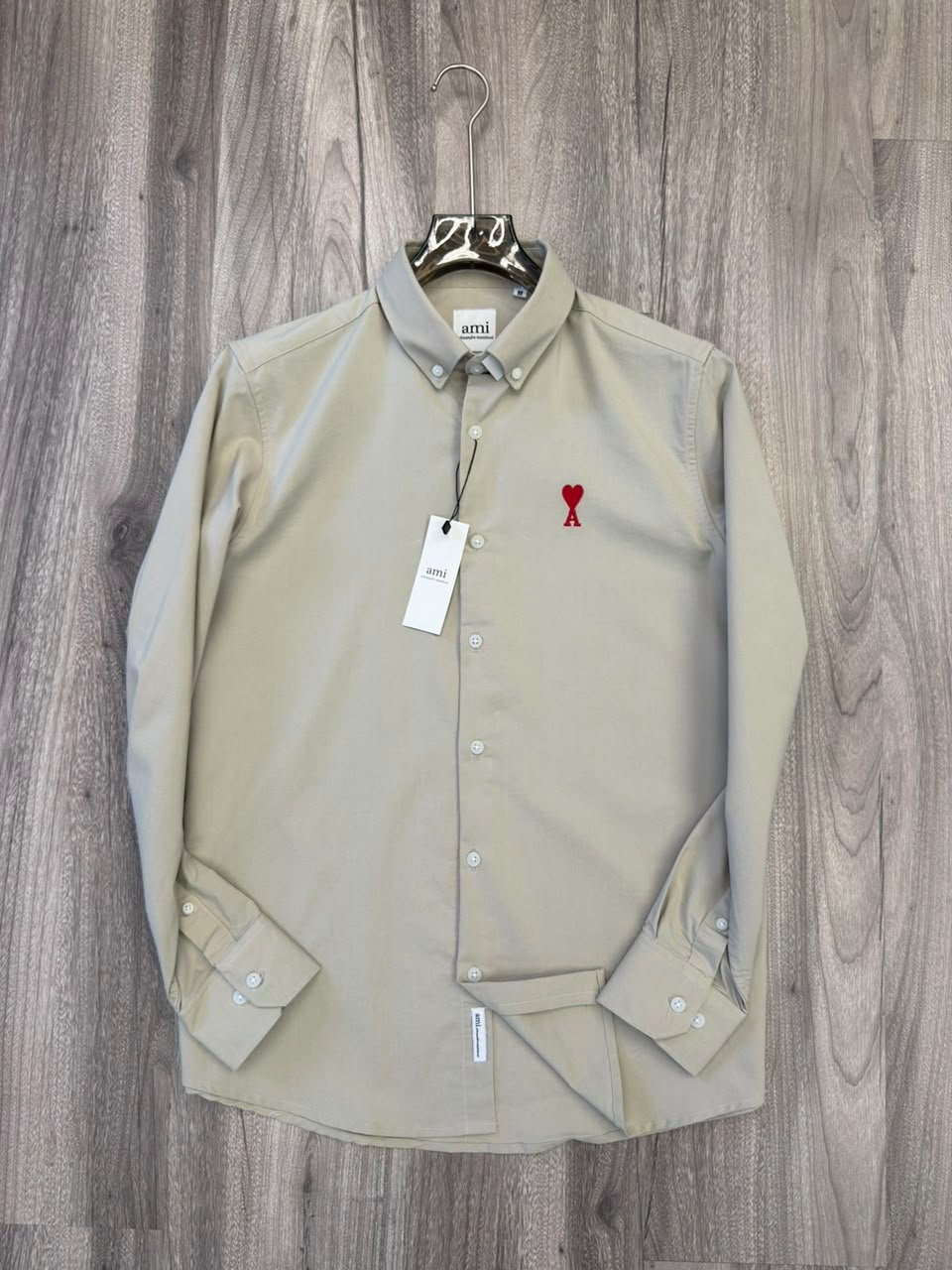 Imported Beige Shirt Color Oxford Lycra Shirt