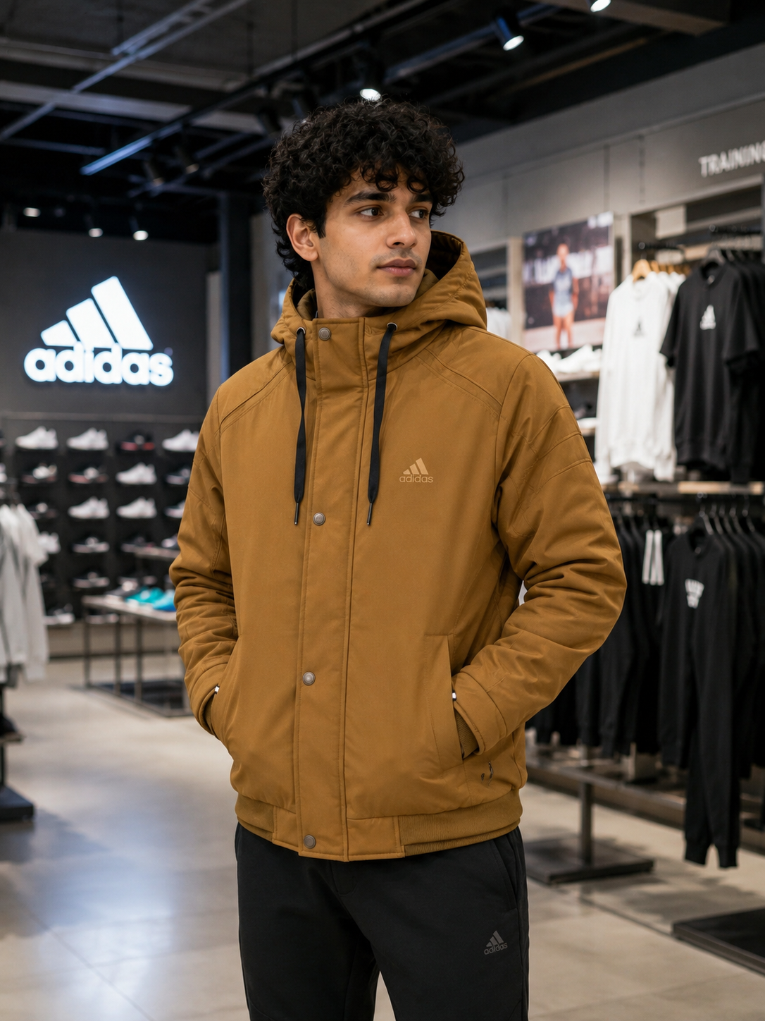 Premium Hooded Winter Jacket(Camel Brown)