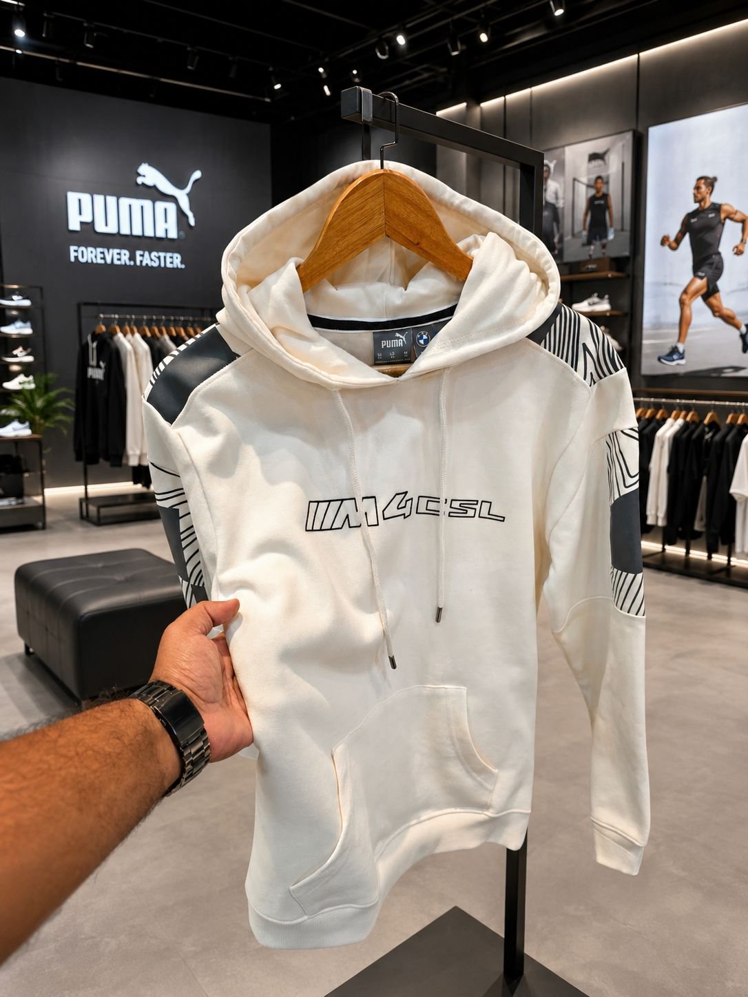 HEAVY BRUSHED FLEECE HOODIES (White)