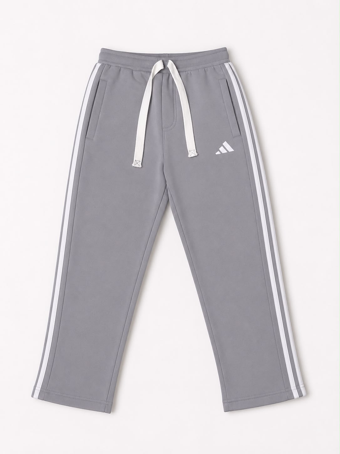 Adidas Cotton Track Pants - Light Grey