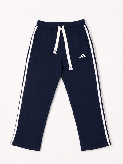 Adidas Cotton Track Pants - Navy Blue
