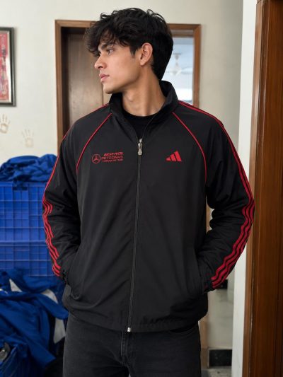 Special Edition Adidas Mercedes Benz Rain Jackets Waterproof (Black)