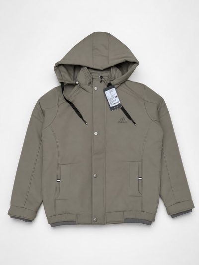 Premium Hooded Winter Jacket(Stone Grey)