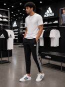 Adidas Cotton Knit Track Pant [ Black ]