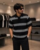 Premium Knitted Tshirt (Black)