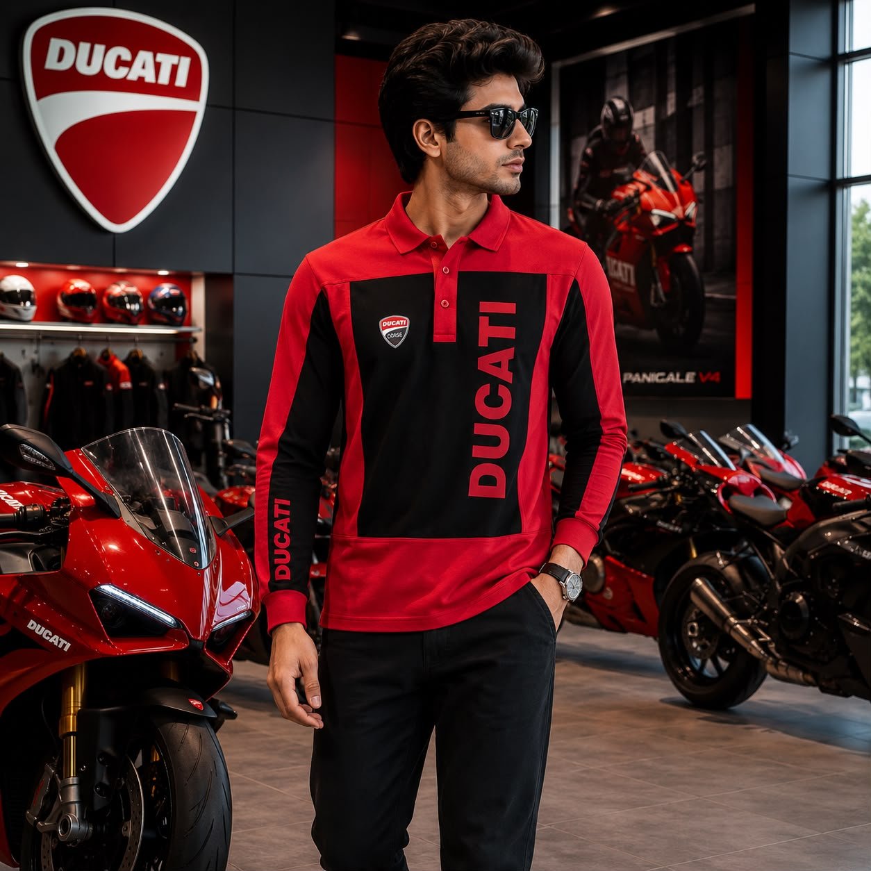 Ducati Full Sleeves Polo Tshirts 360GSM (2)