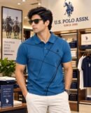 US Polo Premium Collar Tshirt (Royal Blue)