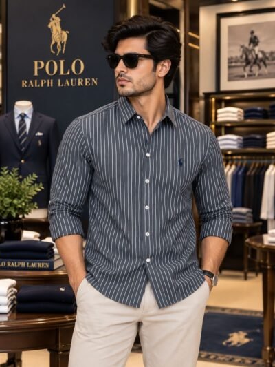 RL Polo Self Design Shirts ( Slate Blue ) 2
