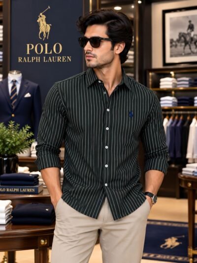 RL Polo Self Design Shirts ( Forest Green ) 3