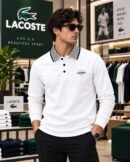 Lacoste Premium Full Sleeves Tshirts(White) 6