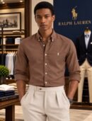 RL Polo Premium Linen Blend Shirts (Brown) 1