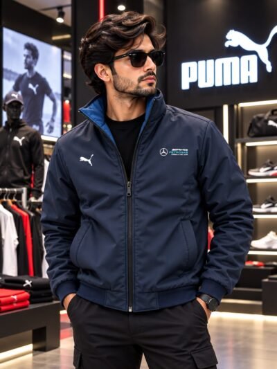 Puma 2 in 1 Premium Waterproof Jacket (Navy blue with blue) 8