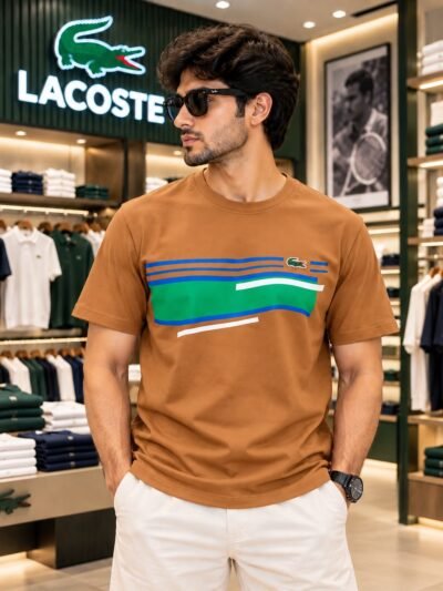 Lacoste Premium Round Neck Tshirt(Mustard) 6
