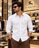 Burberry Premium Liquid Fabric Shirts(White) 2