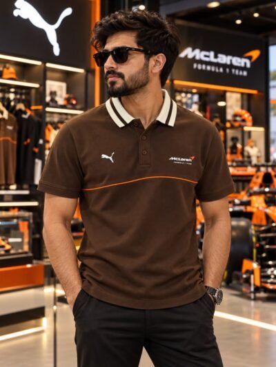 Puma Premium Collar Tshirt - Brown