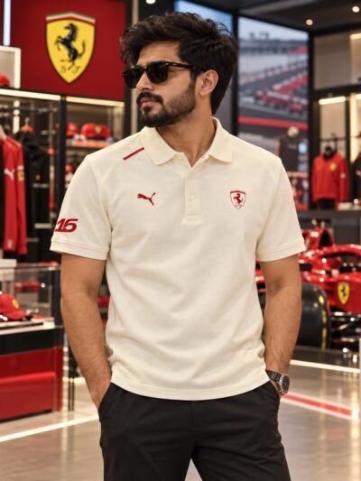 Puma Premium Collar Tshirt - Cream