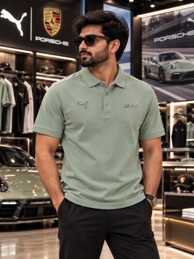 Puma Premium Collar Tshirt - Mint Green 2