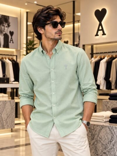 PREMIUM OLD MONEY LENIN SHIRTS ( Mint green ) - 5
