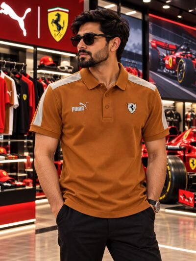 Puma Premium Collar Tshirt - Mustard 3