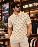 Premium Superdry Collar T-shirt (Creme) 5
